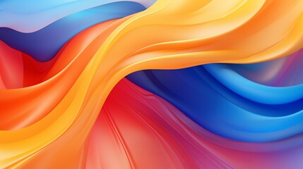 Poster - Dynamic colors stream in abstract wave design