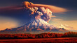 Huge volcano eruption
