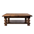 Traditional style wooden coffee table with a natural finish, exuding warmth and traditional country style.