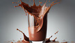 Chocolate Pouring splash glass cocoa liquid drink dripped food dessert isolated splashing sweet wave abstract dark three-dimensional cream hot illustration motion fluid design flow delicious fresh