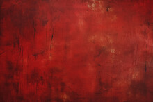 Distressed Red Wall With A Textured, Grungy Surface, Full Of Scratches And Stains, Creating An Impactful, Rustic Background.