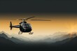 Intricate Helicopter mockup background. Sky aerospace. Generate Ai