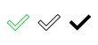 Check mark set. Check mark icon. Tick mark symbol vector