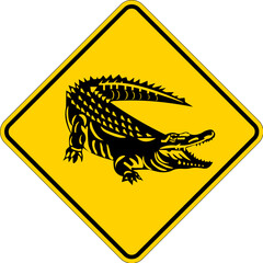 Wall Mural - Alligator Sign, Alligator Area Sign