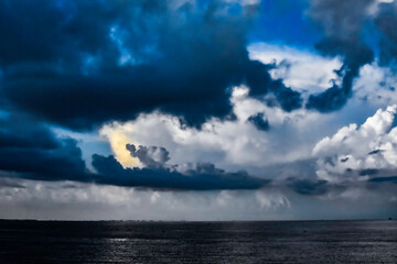 Wall Mural - sky and clouds over lake