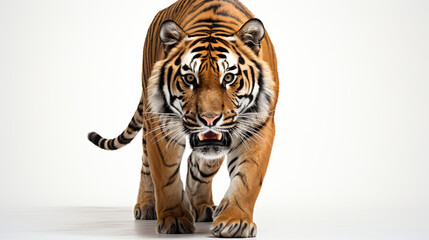 Wall Mural - tiger on white background HD 8K wallpaper Stock Photographic Image 