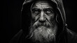 © VSzili - Black and white portrait of a grizzled old fisherman