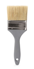 Wall Mural - One paint brush with gray handle isolated on white