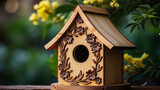 Fototapeta Krajobraz - wooden bird house HD 8K wallpaper Stock Photographic Image 