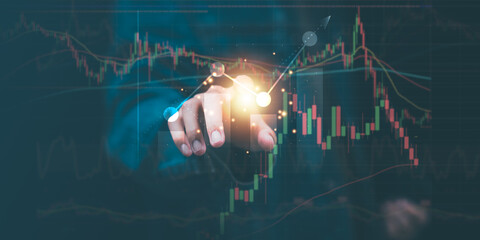Aufkleber - Growth stock funds and portfolios ,Business strategy planning ,Setting success goals ,candlestick chart ,Finance and investment ,Stock and currency fund management ,high return investment