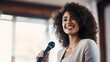 © Tierney - Happy African American businesswoman giving a speech at conference