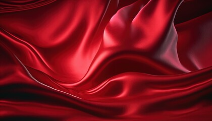 Wall Mural - Red abstract cloth background luxury satin fabric texture clothes drapery wallpaper silk clothing wave material smooth pattern drape ripple elegant curvy anniversary curve wrinkled burgundy purple