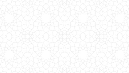 Wall Mural - white abstract islamic background with arabian pattern style and seamless concept