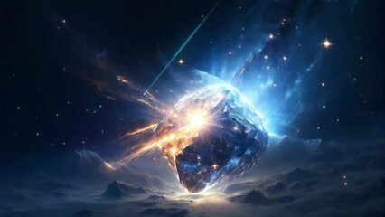 Wall Mural - Asteroid in a space