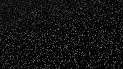 Wall Mural - endless quantity of numbers flying and blinking in digital space. animation. business or hacking tec