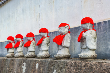 Poster - Jizo Buddha statues on the street in Japan