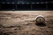 Majestic Baseball Resting Gracefully on the Baseball Field Generative AI