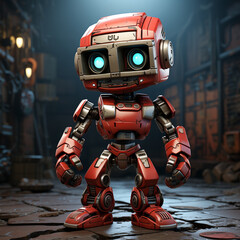 Sticker - 3d Robot cartoon boxer