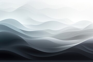 Wall Mural - an abstract background image features serene waves with a gradient, gently shrouded in fog, creating