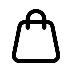 Poster - shopping bag line icon