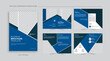 Modern Blue 8 page business profile brochure design template
