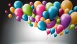 Balloons background balloon ball inflatable billowing look light colours colourful rainbow arched en heaven toddler anniversary party helium gas group larceny fly flying pretty realistic shiny
