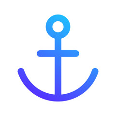 Wall Mural - anchor gradient line icon