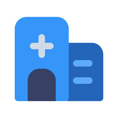 Canvas Print - hospital flat icon