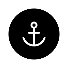 Sticker - anchor line circular icon