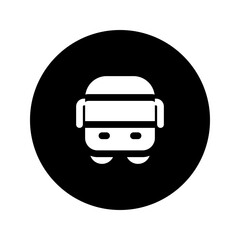 Wall Mural - bus glyph circular icon