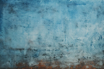  Dirty and Scratched Concrete Blue Wall Background Texture
