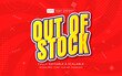 © ezabbie - sold text effect with yellow graphic style and editable - out of stock