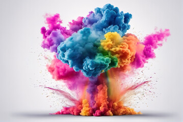 Sticker - Colorful explosion smoke background wallpaper