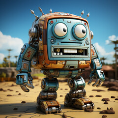 Poster - 3d robot monster