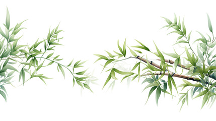  A boarder design, in a style of watercolor clipart, highly detail, greenery, created with AI, isolated on transparent background, PNG, 300 DPI 