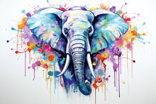 Elephant Painting, AI Generated