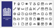 © wahya - User interface icon set. line icon collection. Containing calendar, megaphone, cloud, alarm and microphone icons.