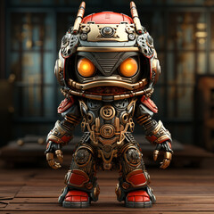 Sticker - 3d robot samurai