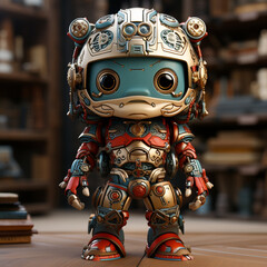 Sticker - 3d robot samurai