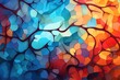 Abstract background with multicolored stained-glass window texture. Abstract background for National Puzzle Day