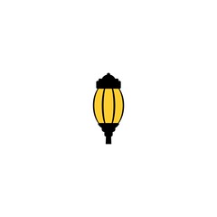 Sticker - Street light icon. Garden lamp icon isolated on white background