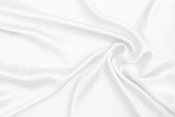 Wall Mural - Abstract silky white fabric background, blank fabric texture background