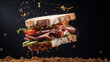 © EmmaStock - Sandwich flying through air
