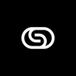 Abstract tube letter S logo design. Modern line capsule SS S letter logo vector