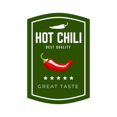 Canvas Print - spicy chili sauce emblem logo design. the concept of chilli and fire, for sauce products, spicy foods and others.