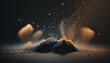 © jirasin - dust splash and bokeh on a dark background