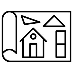 Poster - House Plan Icon