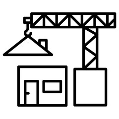 Sticker - House Construction Icon