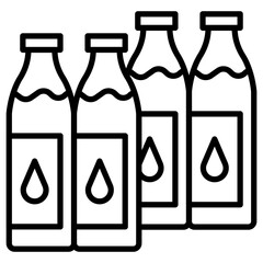 Sticker - Milk Bottles Icon