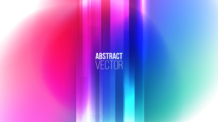 Leinwandbilder - Futuristic abstract background with bright dynamic gradients. Blurred graphic template with vibrant colors. Vector illustration.